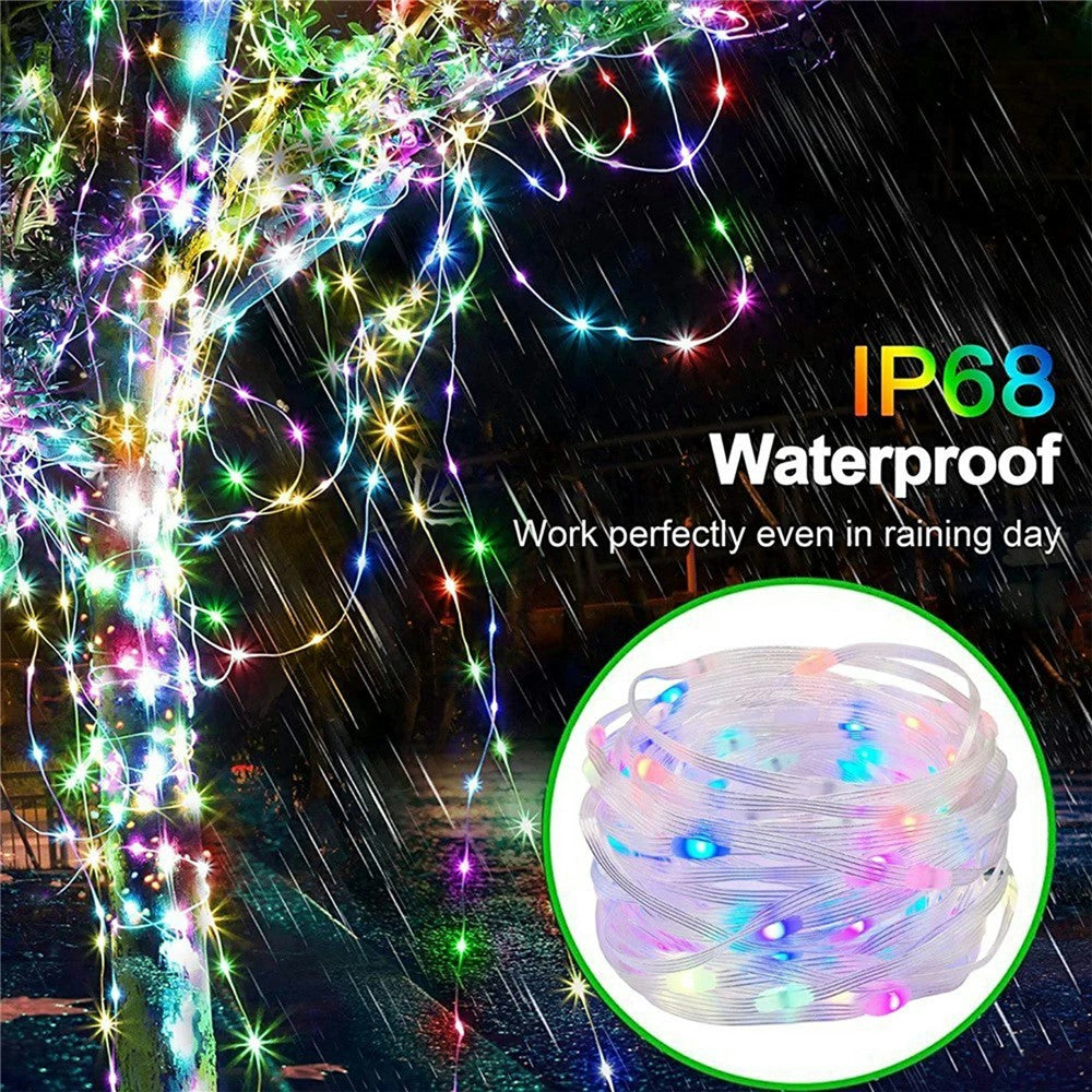 LPX041 Smart LED String Lights 10M 100 LEDs WiFi / BT APP Control RGBIC Christmas Decoration Lighting