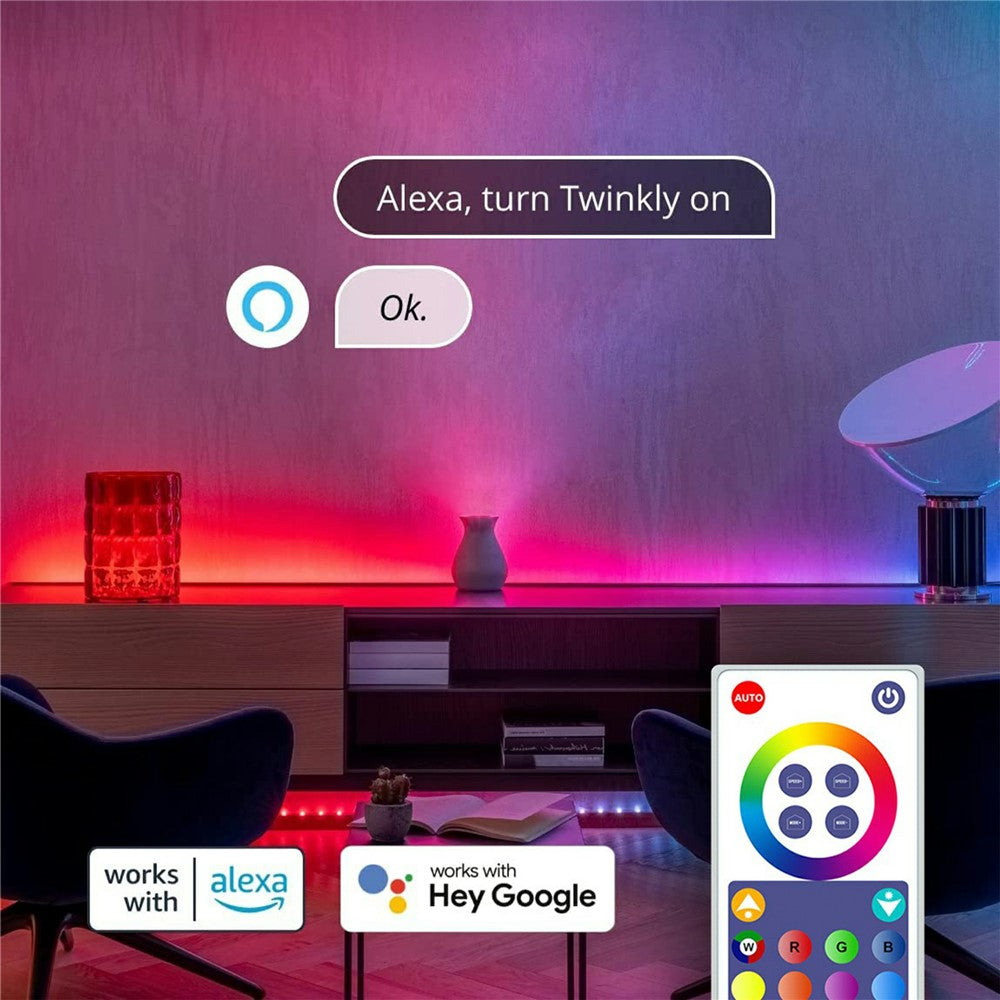 LPX041 Smart LED String Lights 15M 150 LEDs WiFi  /  BT APP Control RGBIC Christmas Decoration Lighting