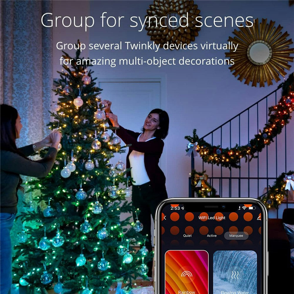 LPX041 Smart LED String Lights 15M 150 LEDs WiFi  /  BT APP Control RGBIC Christmas Decoration Lighting