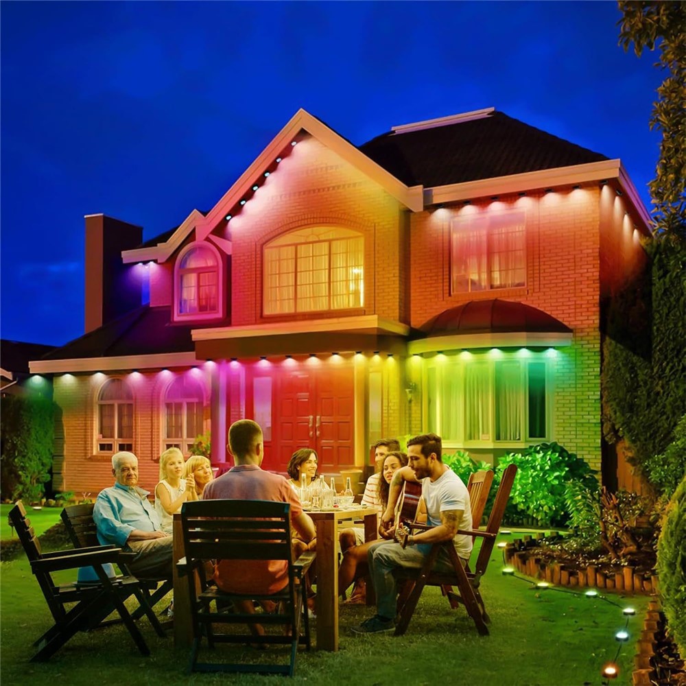 WY021 30m 60-LED Smart Outdoor Eaves Light Waterproof App Control Light String RGB Ambiance Lamp