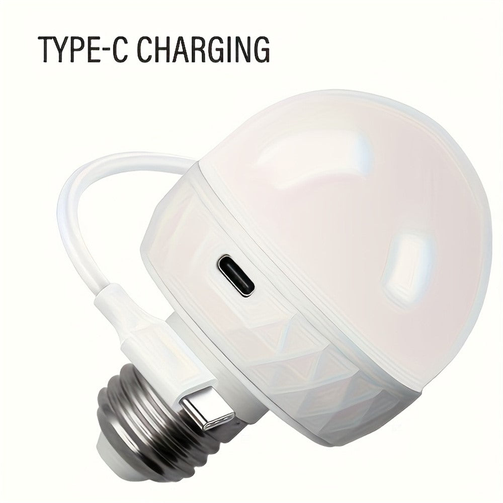 RGB Light Bulb Built-in 3600mAh Battery Remote Control Stepless Dimming LED Mood Light with Detachable E27 Base