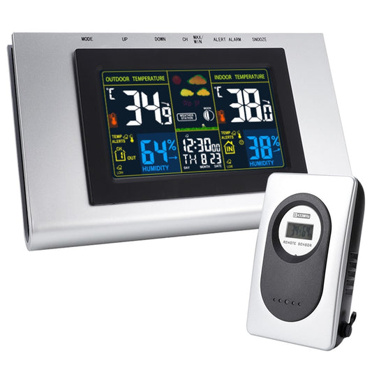 TS-H127G Multifunction Wireless Weather Station Color Display Alarm Clock Digital Thermometer Hygrometer