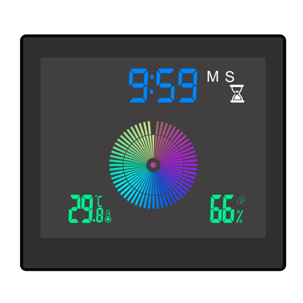 TS-WP10 Color Screen Alarm Clock Temperature Humidity Display Waterproof Bathroom Clock with Suction Cup