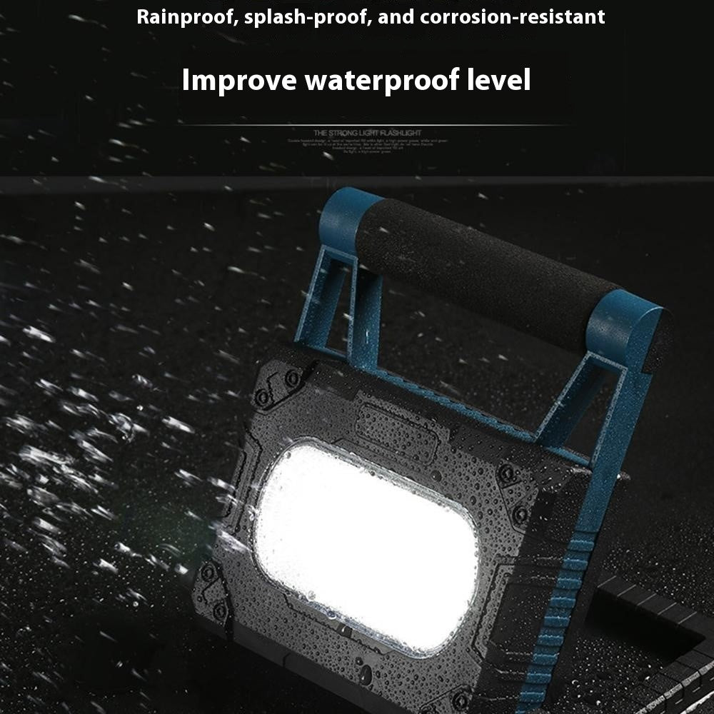 W875-1 Foldable Work Light Solar Powered LED Floodlight Portable Outdoor Emergency Lamp with Stand