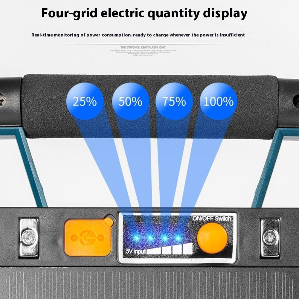 W875-3 Magnetic Mount Foldable LED Work Light Solar Powered Floodlight Portable Outdoor Emergency Lamp with Stand