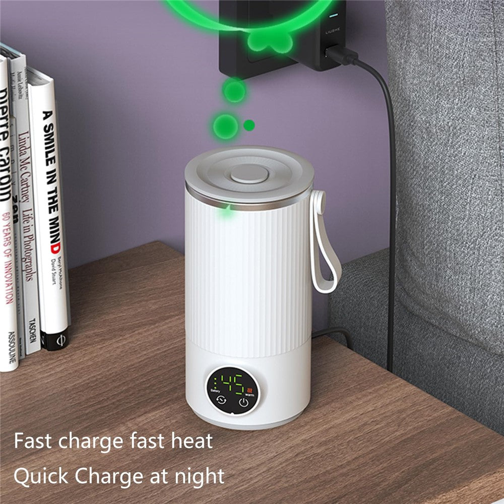 18W Wireless Rechargeable 6000mAh Bottle Warmer Stainless Steel Milk Defrosting Device