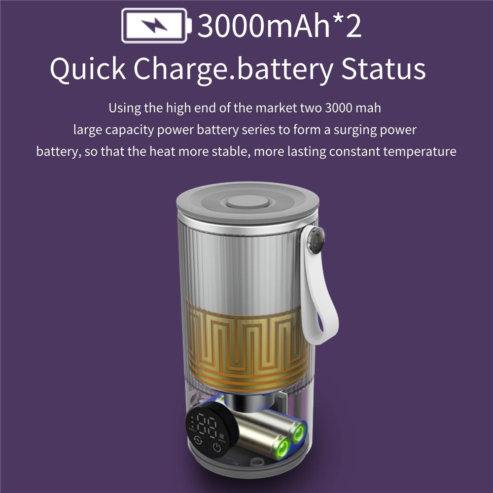 18W Wireless Rechargeable 6000mAh Bottle Warmer Stainless Steel Milk Defrosting Device