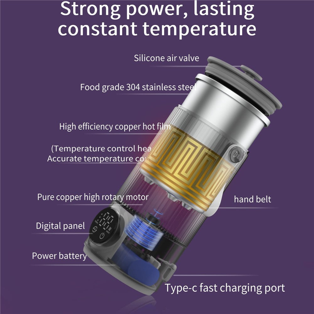18W Wireless Rechargeable 6000mAh Bottle Warmer Stainless Steel+PP Milk Defrosting Device With EU Plug