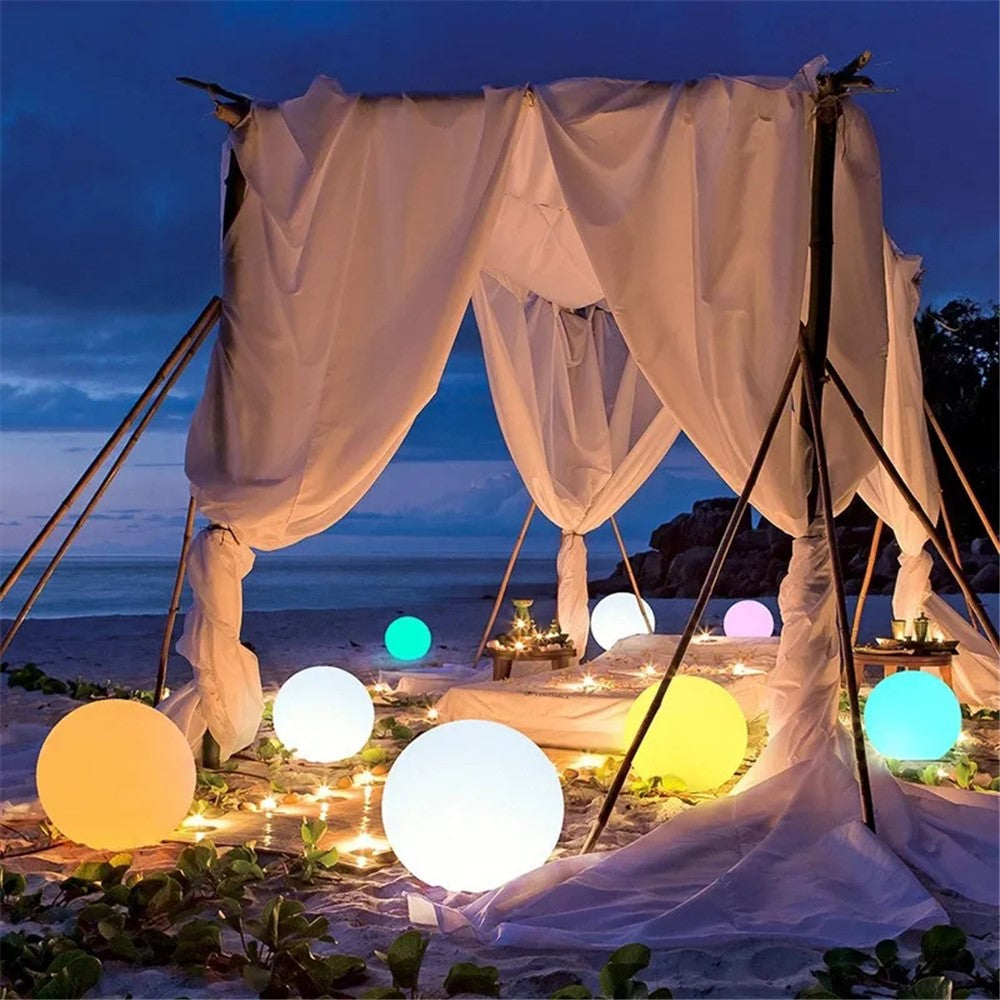 4Pcs Dimming RGBW 16 Colors Glowing Ball LED Garden Beach Party Lawn Lamp Swimming Pool Floating Ball