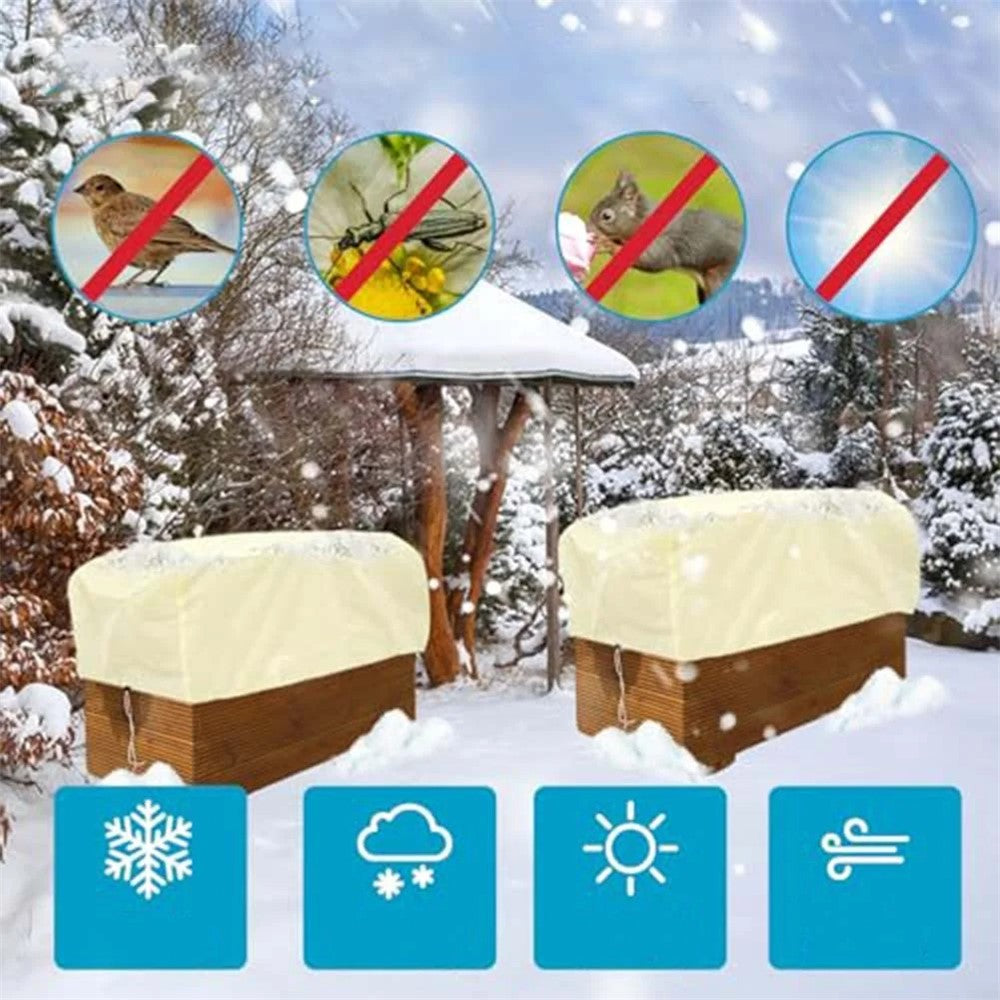 Plant Protection Cover 100 x 40 x 45cm Rectangular Winter Planter Frost Bags Non-Woven Fabric Wraps Blanket