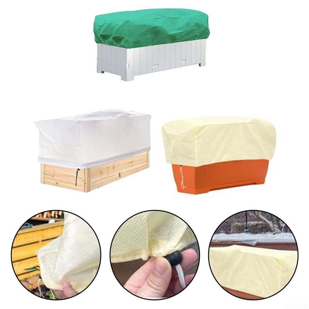 Plant Protection Cover 100 x 40 x 45cm Rectangular Winter Planter Frost Bags Non-Woven Fabric Wraps Blanket