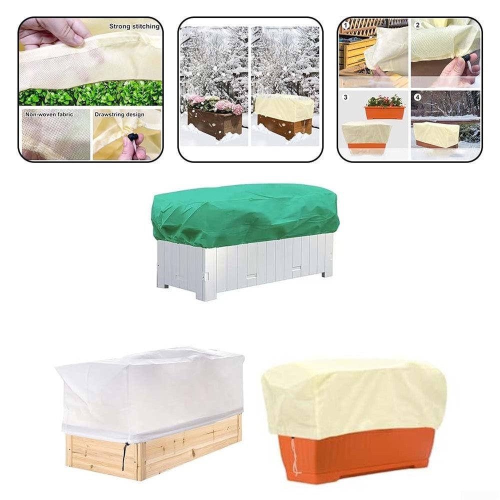 Plant Protection Cover 150 x 40 x 45cm Rectangular Winter Planter Frost Bags Non-Woven Fabric Wraps Blanket