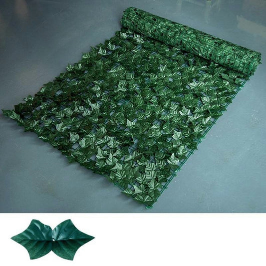 0.5 x 0.5m Dark Sweet Potato Leaf Artificial Hedge Privacy Screen Faux Leaf Fence Garden Yard Barrier Decor