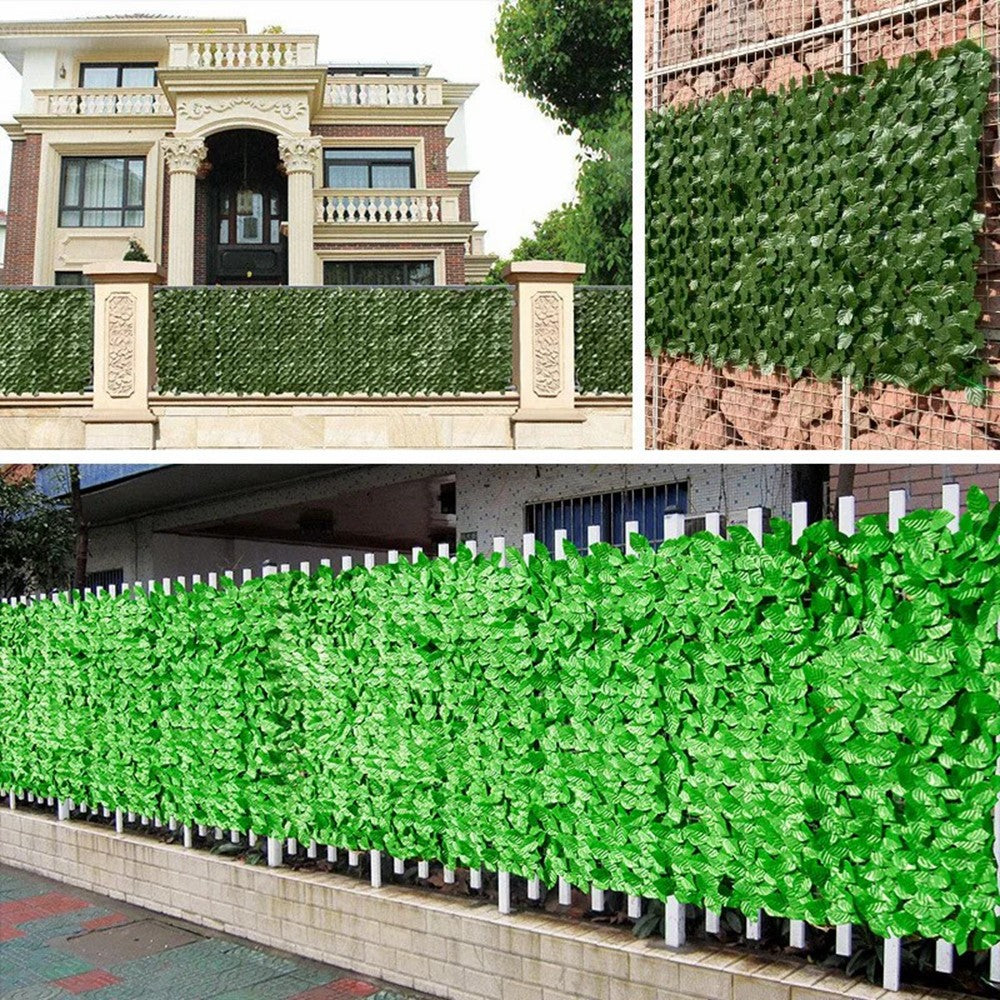 0.5 x 0.5m Dark Sweet Potato Leaf Artificial Hedge Privacy Screen Faux Leaf Fence Garden Yard Barrier Decor