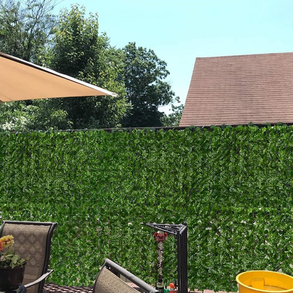 0.5 x 3m Light Sweet Potato Leaf Artificial Hedge Privacy Screen Faux Leaf Fence Garden Yard Barrier Decor