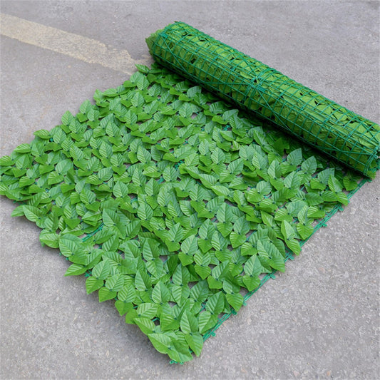 0.5 x 3m Light-Colored Pothos Leaves Artificial Hedge Privacy Screen Faux Leaf Fence Garden Yard Barrier Decor
