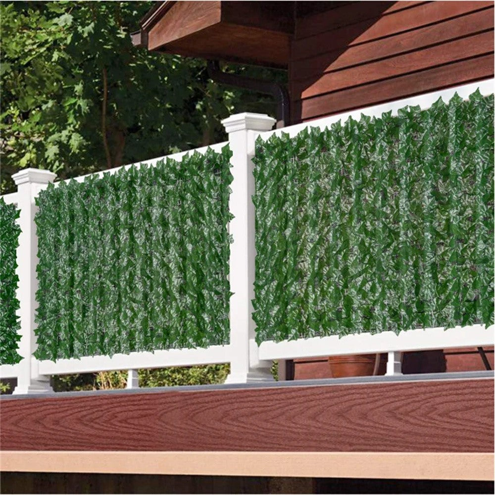 Artificial Leaf Privacy Fence 1m x 1m Faux Leaf Hedge Fence Wall Screen for Garden Balcony Decoration