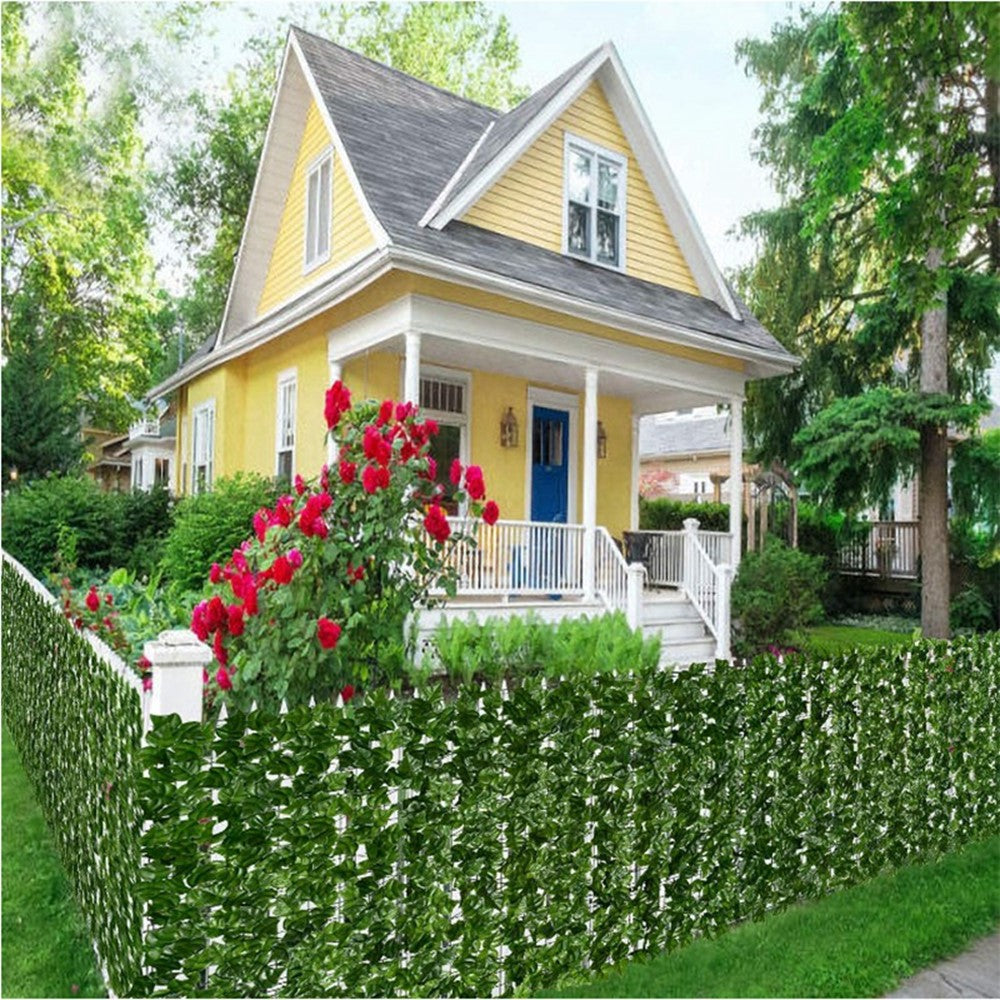0.5 x 1m Faux Apple Leaf Artificial Hedge Privacy Screen Fence Panel Realistic Green Plant Barrier