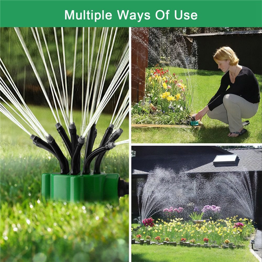 Garden Sprinkler 360-Degree Automatic Sprinkler Multiple Head Adjustable Outdoor Yard Sprinkler System Garden Garden Irrigation Tool