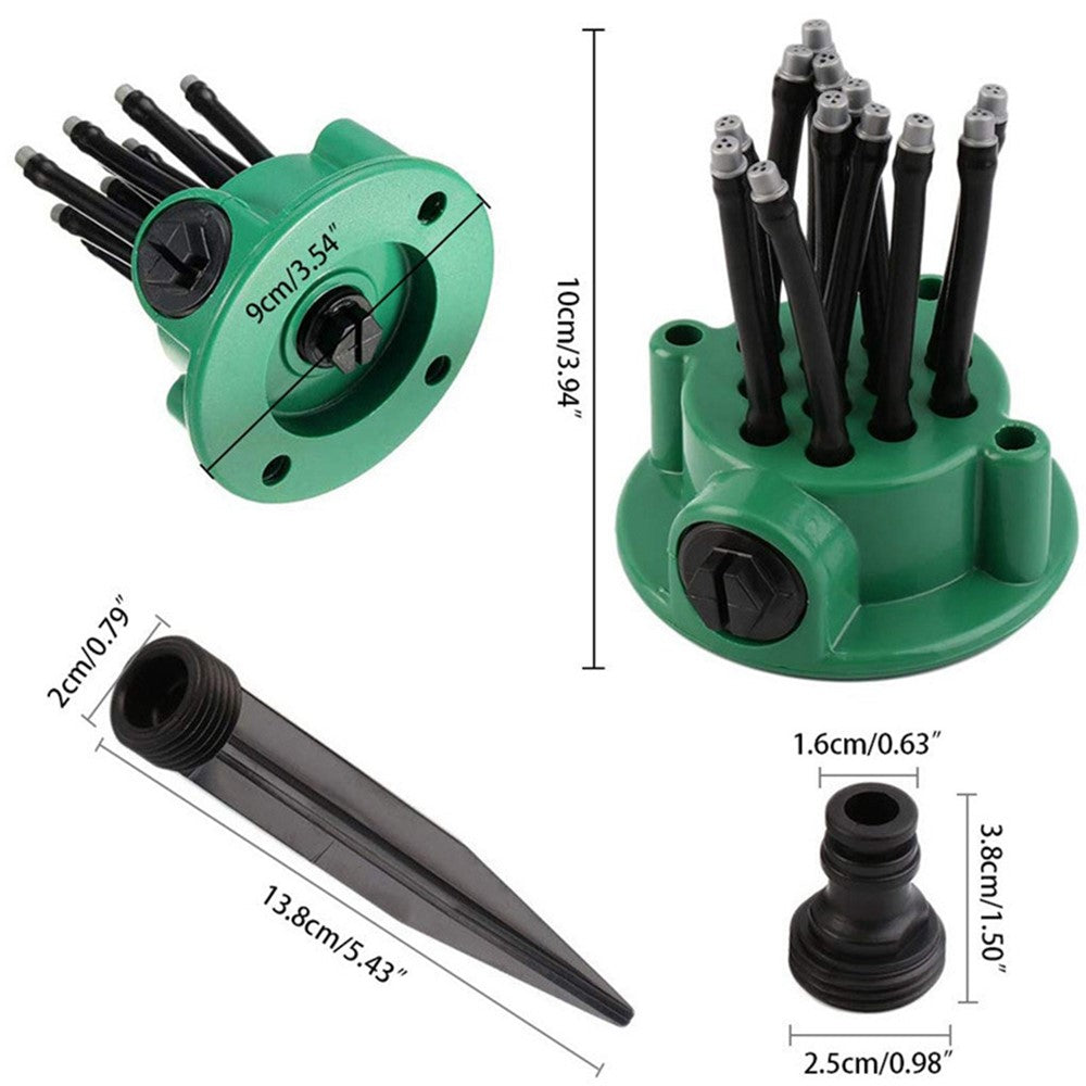 Garden Sprinkler 360-Degree Automatic Sprinkler Multiple Head Adjustable Outdoor Yard Sprinkler System Garden Garden Irrigation Tool