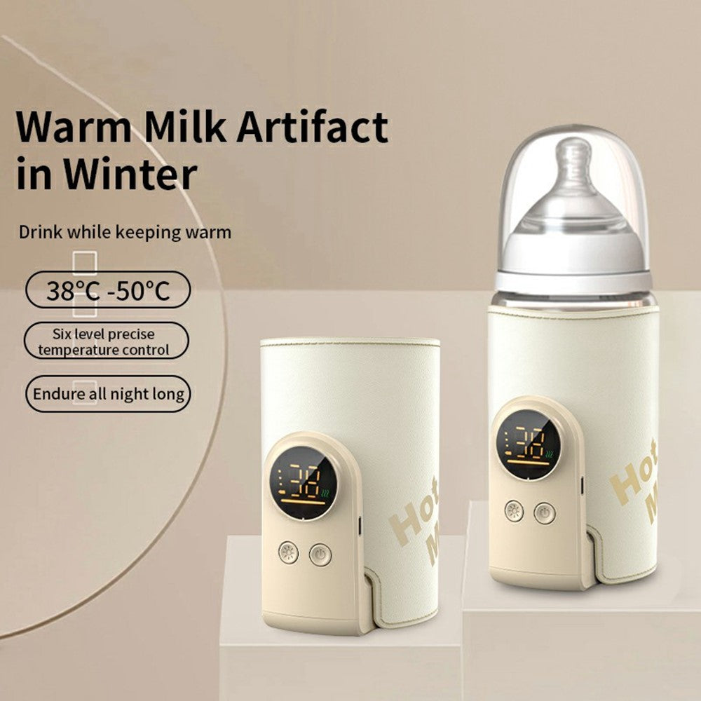 8000mAh Bottle Warmer 360° Uniform Heating Milk Sleeve Smart Temperature Control Baby Bottle Warmer