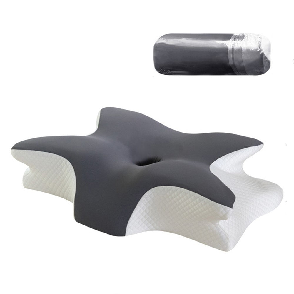 Small Size 60x40x13cm Butterfly Shape Memory Foam Pillow with Removable Cover Ergonomic Cervical Support Neck Pillow