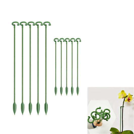 10PCS 37CM Indoors Plant Cage Ring Orchid Rose Tomato Fiberglass Stake Garden Single Stem Support Ring Stick