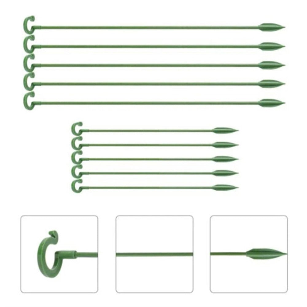 10PCS 37CM Indoors Plant Cage Ring Orchid Rose Tomato Fiberglass Stake Garden Single Stem Support Ring Stick
