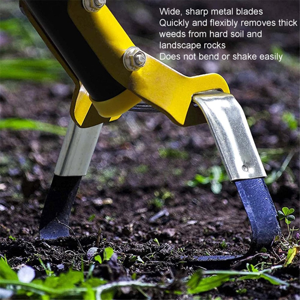 MYL-10 2.4m 6-Section Long Handle Hoe Garden Tool Loop Stirrup Hoe Scuffle Hoe for Weeding Gardening