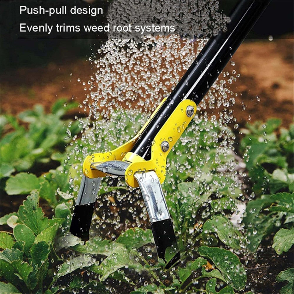 MYL-10 2.4m 6-Section Long Handle Hoe Garden Tool Loop Stirrup Hoe Scuffle Hoe for Weeding Gardening