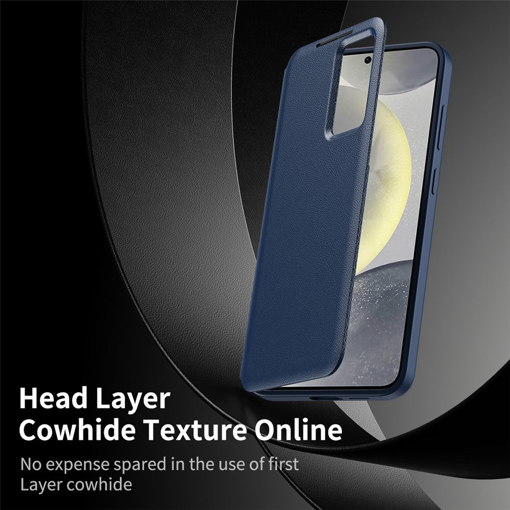 For Samsung Galaxy S25 Ultra Case Leather Phone Cover with View Window Card Slot