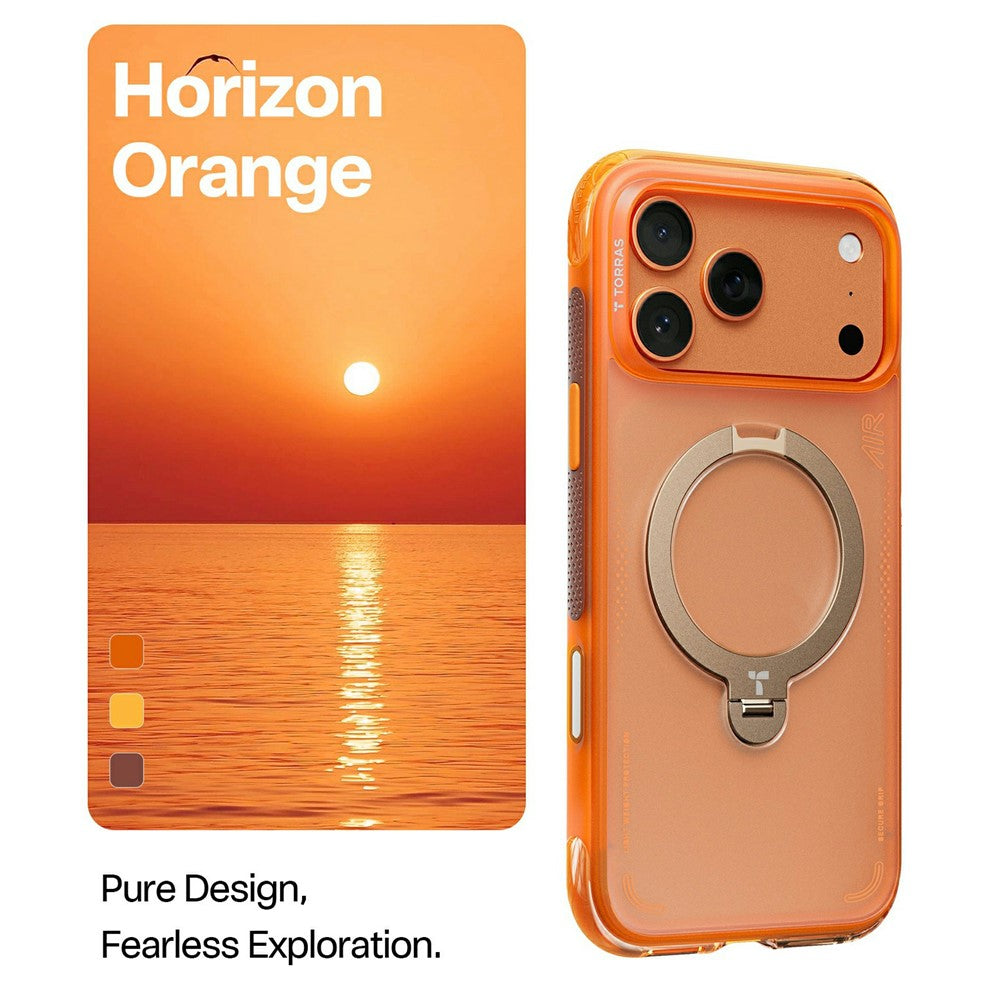 TORRAS Ostand Q3 Air Series Hülle für iPhone 17 Pro Max mit MagSafe Ständer, stoßfest PC+TPU