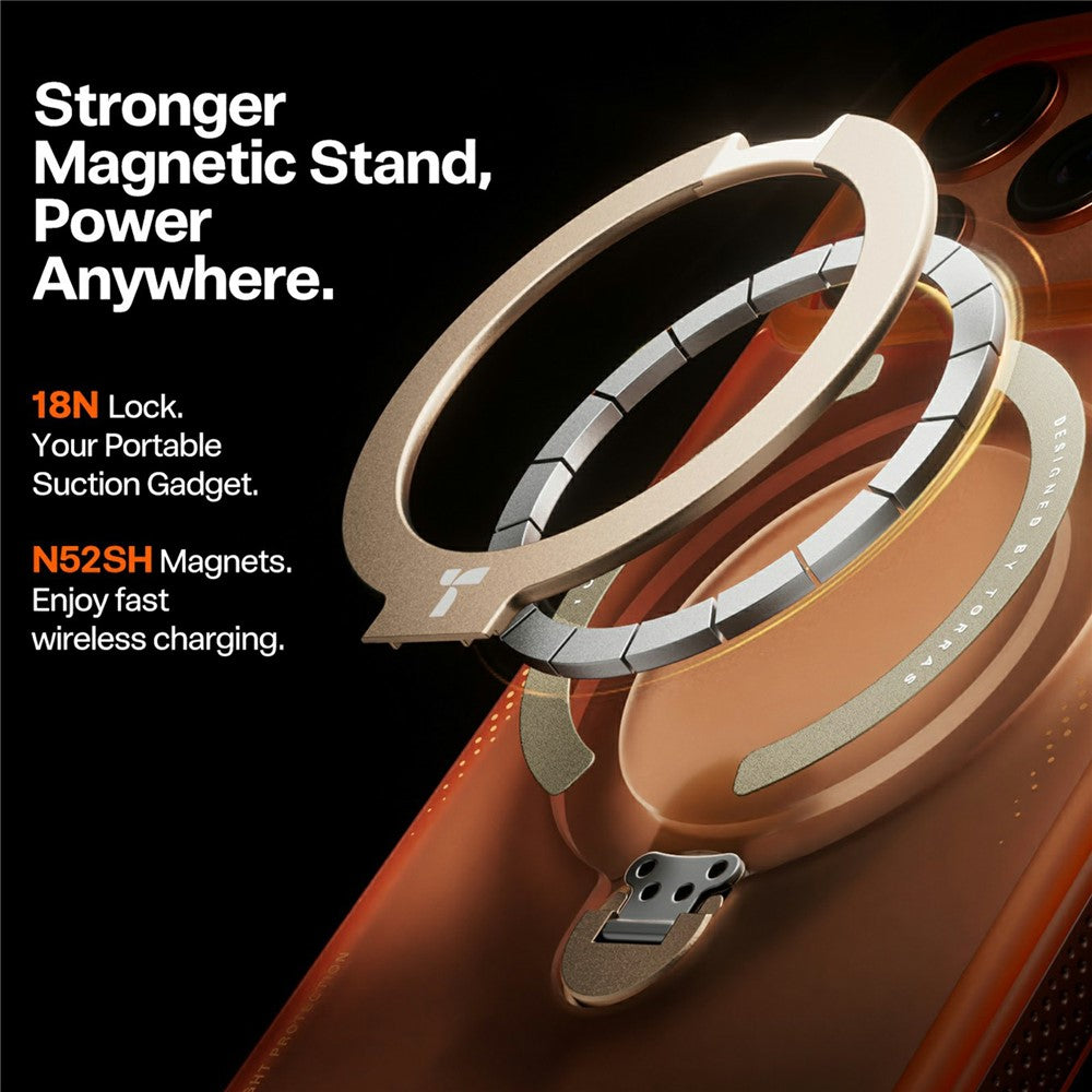TORRAS Ostand Q3 Air Series Case für iPhone 17 Pro mit MagSafe Kickstand, stoßfest