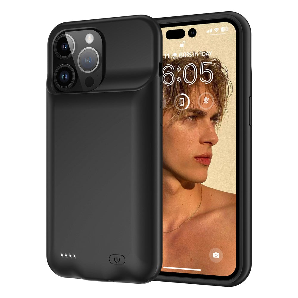 D98 Battery Case for iPhone 15 Pro Max , 8500mAh Extended Rechargeable Charging Phone Case