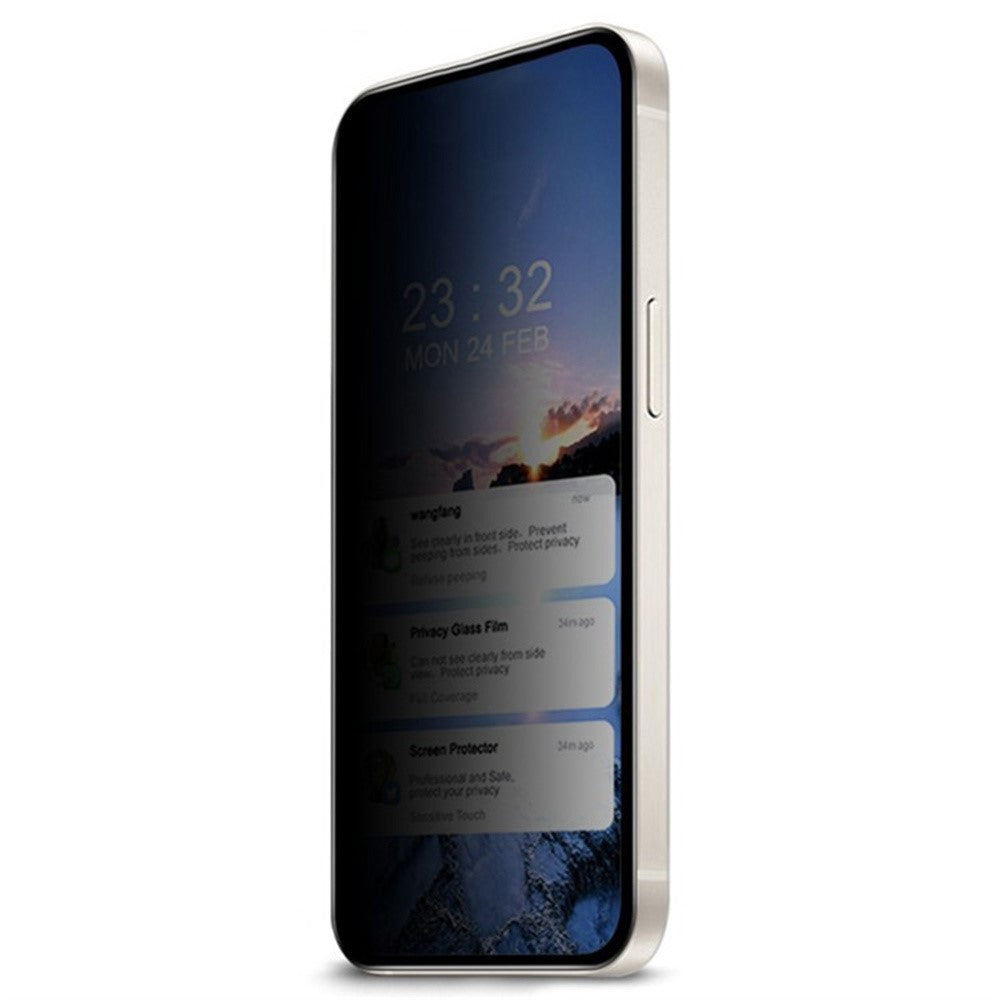 For Google Pixel 9a Anti-Spy Tempered Glass Screen Protector Full Covering Scratch-Resistant Film
