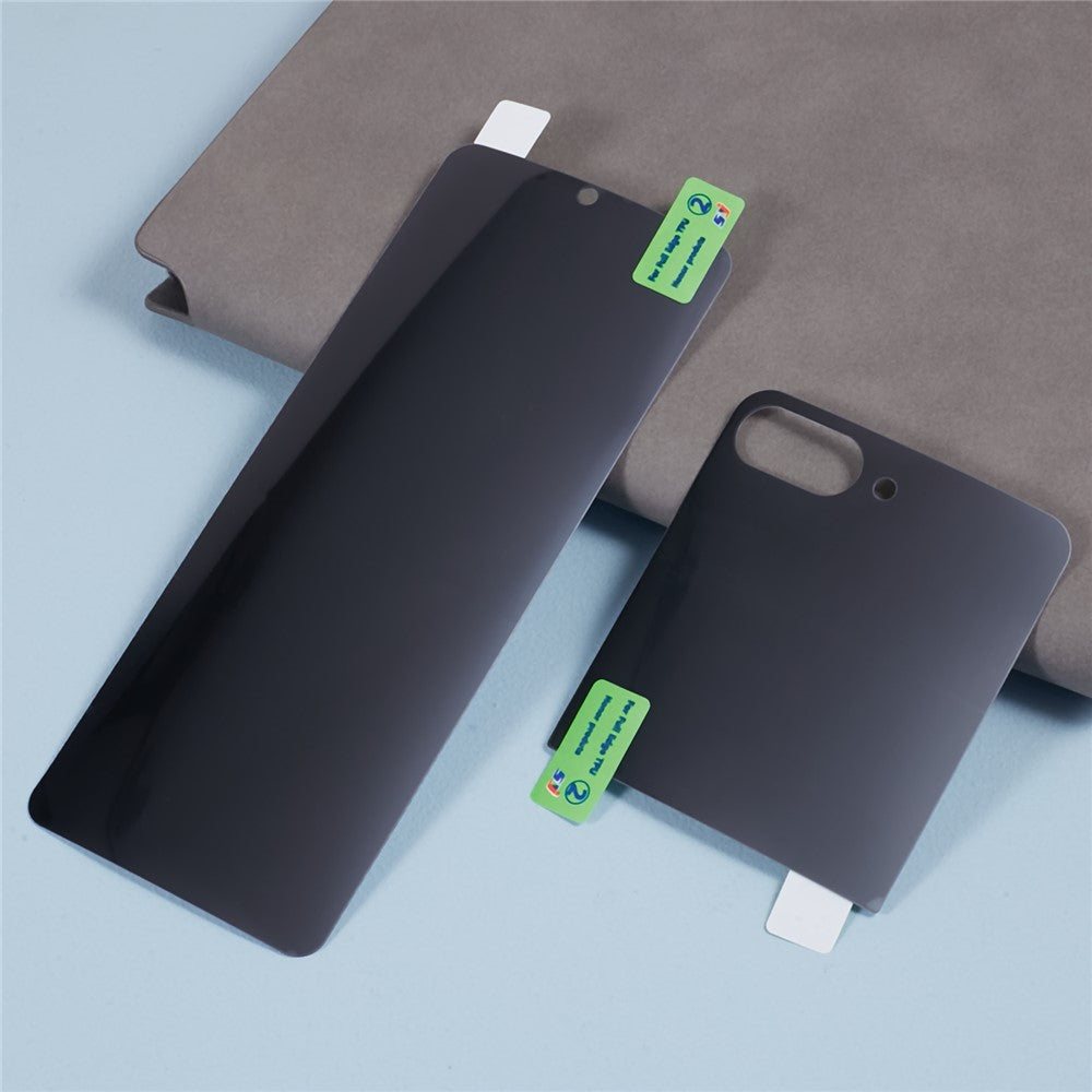 For Samsung Galaxy Z Flip7 5G Anti-Spy PET Phone Screen Protector Front + Back Screen Matte Film