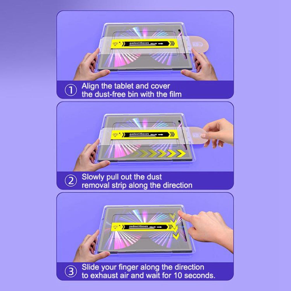 For Samsung Galaxy Tab A11 / A11 / A9 Screen Protector Tempered Glass HD Film with Automatic Dust Removal Tool