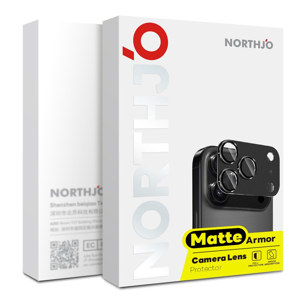NORTHJO Kamerahüllen-Schutz für iPhone 17 Pro Max: Mattes Metall & Integriertes Panzerglas