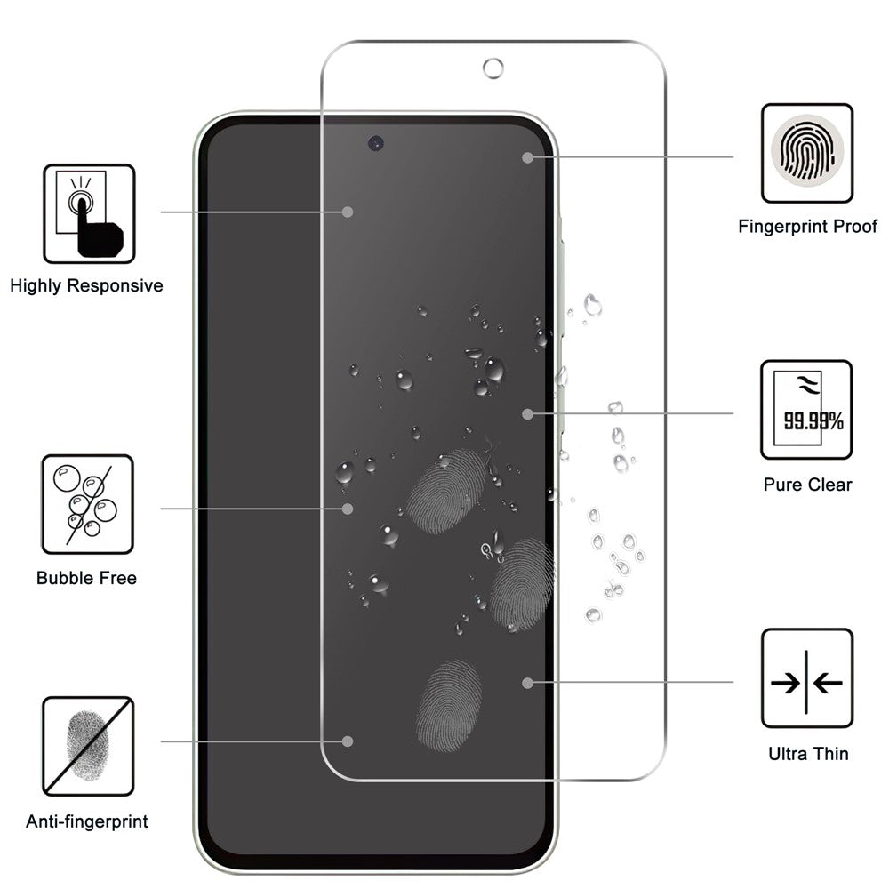 For Samsung Galaxy A57 5G Screen Protector 2.5D HD Tempered Glass Film (Not Complete Coverage)