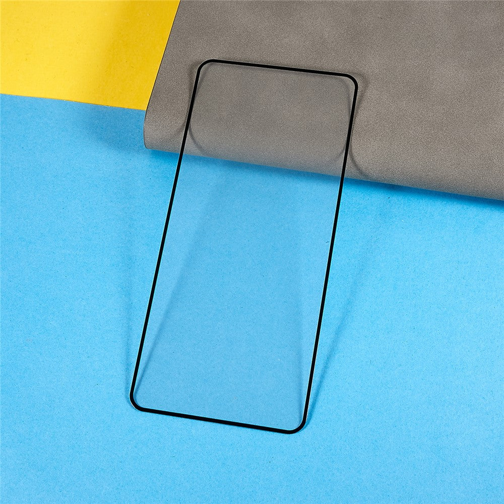For Honor 600 5G / 600 Pro 5G Full Screen Protector Full Glue Arc Edge HD High Aluminium-silicon Glass Film with Black Silk Print Edge (Fingerprint Unlock)