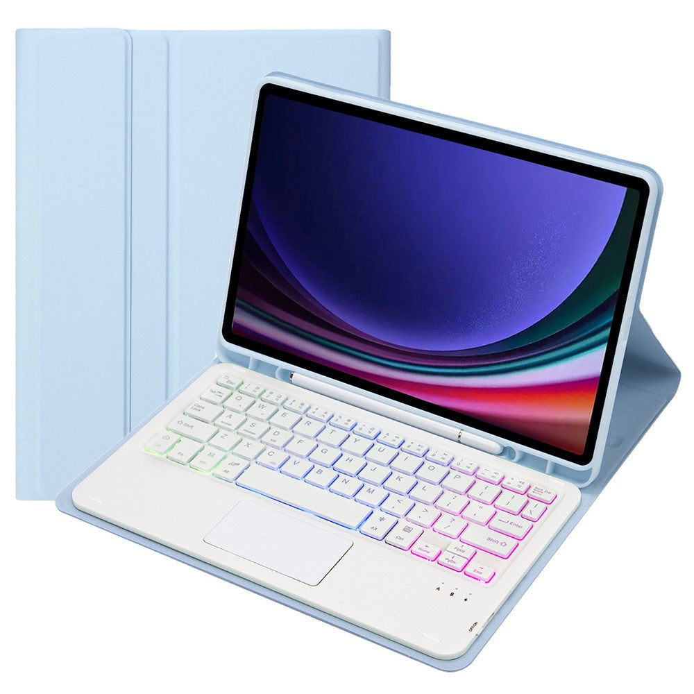 A710B-AS For Samsung Galaxy Tab S10 FE / S9 FE X510 X516 / S9 X710 X716B X718U Bluetooth-Compatible Keyboard Tablet Case