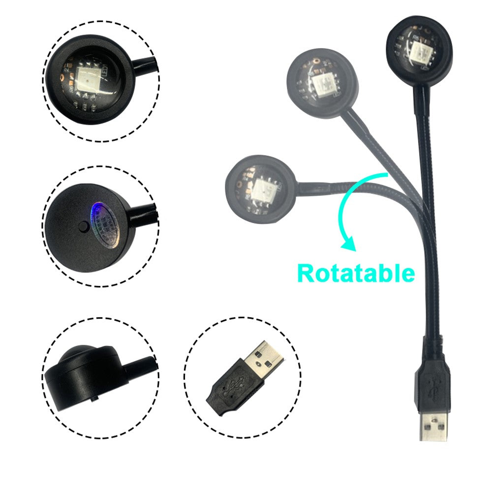 R13 Romantic Sunset Projector Lamp USB Atmosphere Lamp LED Night Light for Bedroom Coffee Store, 7 Colors