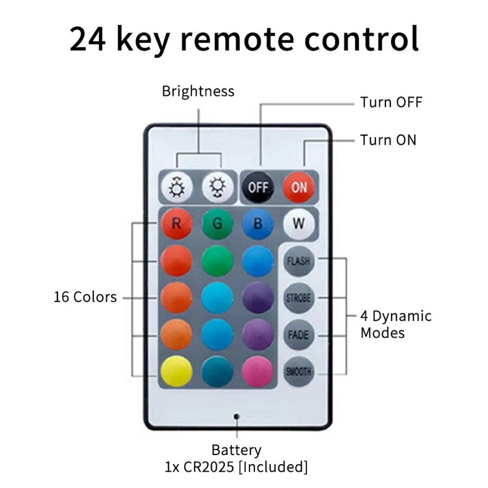 10Pcs RGB LED Underwater Light 16 Colors Fish Tank Decorative Light IP68 Waterproof Submersible Pool Lamp with Remote