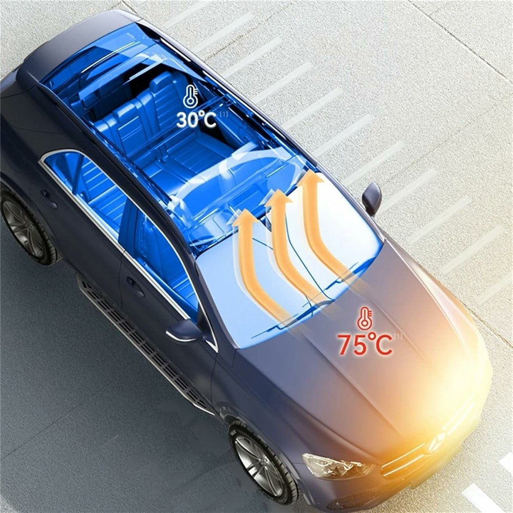 Sonnenschutz für Auto-Windschutzscheibe, Größe L, faltbar, Silikonbeschichtung, UV-Schutz, Hitzeisolierung, für universelle Fahrzeuge