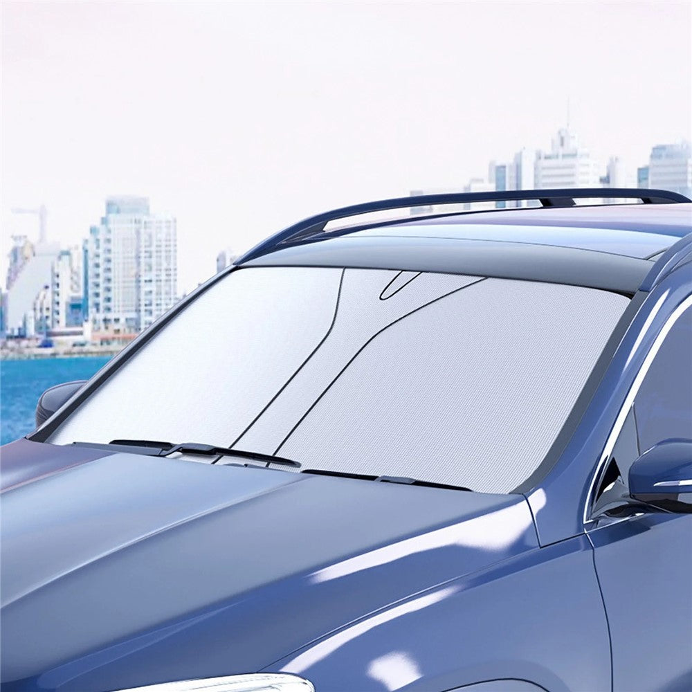 Sonnenschutz für Auto-Windschutzscheibe, Größe L, faltbar, Silikonbeschichtung, UV-Schutz, Hitzeisolierung, für universelle Fahrzeuge