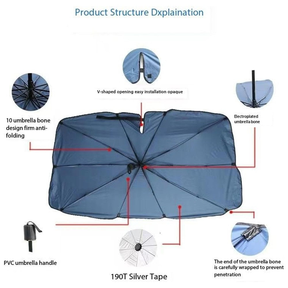 Car Windshield Sunshade Umbrella Foldable UV Protection Heat Insulation Sun Visor Cover for Front Window