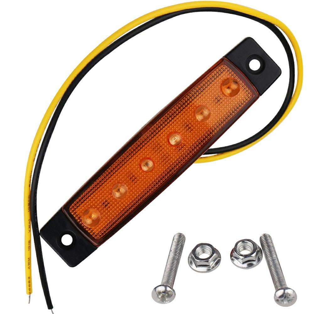 6-LED Seitenmarkierungsleuchte Wasserdicht 12V/24V für LKW, Wohnmobil, Camper