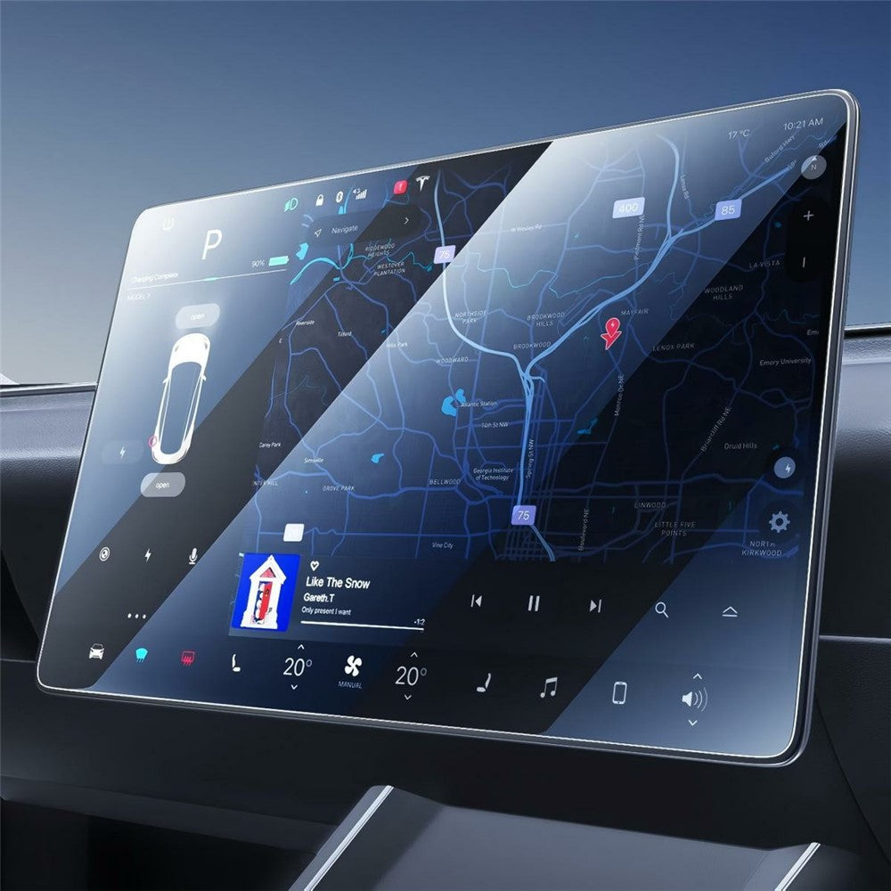 Panzerglas-Set für Tesla Model Y (2020-2025) & Model 3 (2017-2023) – Mittelkonsole & Rückspiegel Schutzfolie