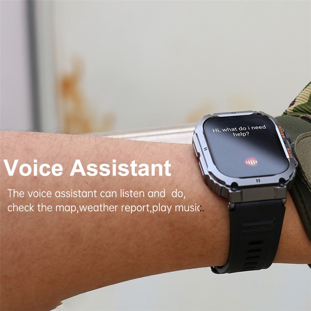 K57 Pro Smartwatch 1,96 Zoll mit Bluetooth-Anruffunktion und Gesundheitsüberwachung