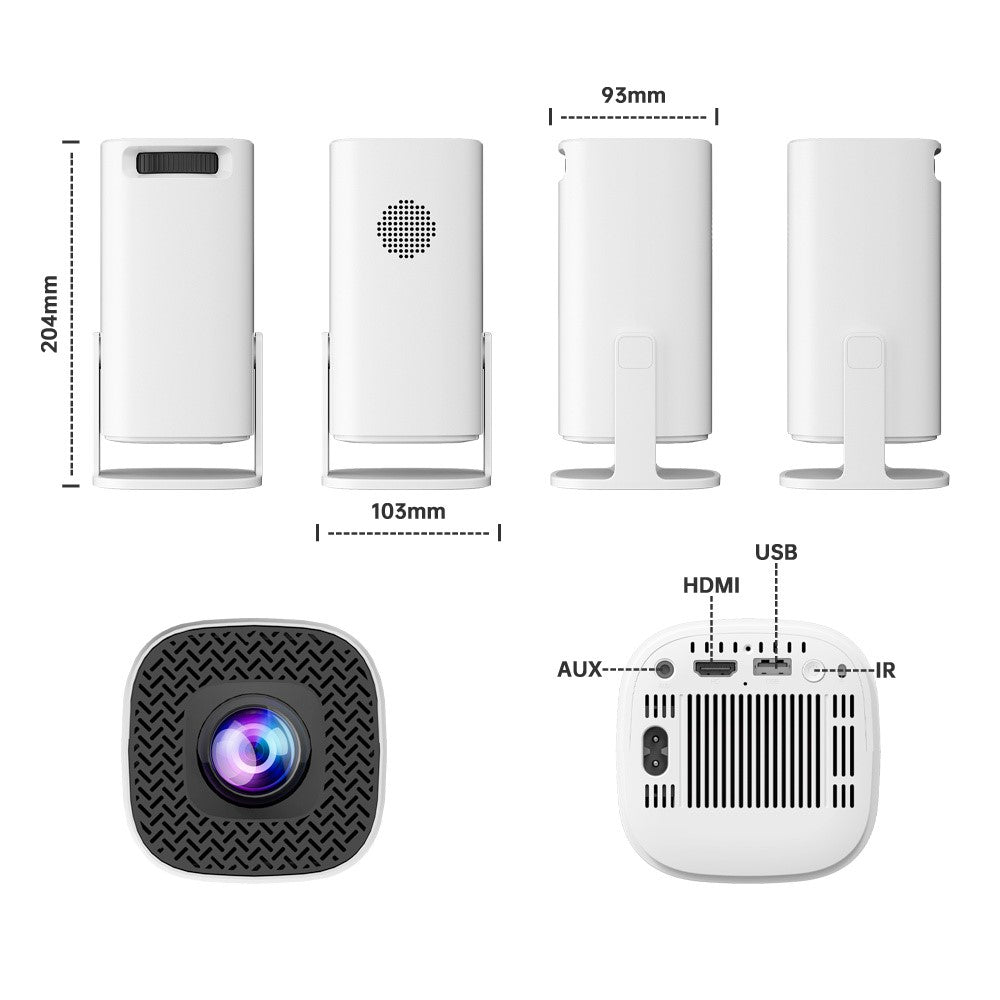 P30MAX Portable Gaming Projector with 2 Controller 720P HD Android 11 36000+ Games Screen Projection Device